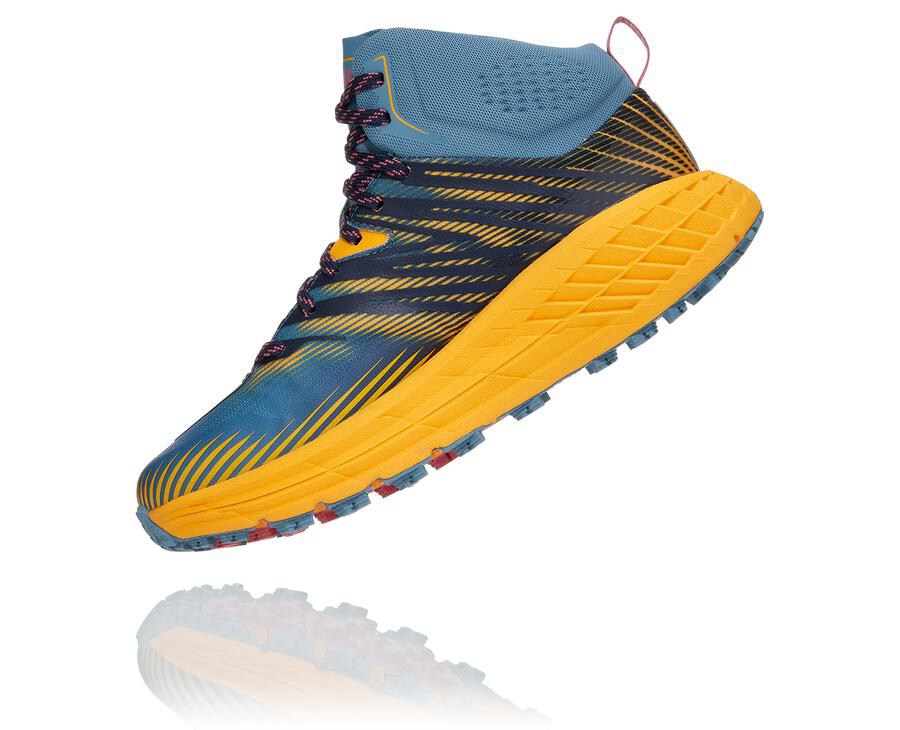 Hoka One One Trainers Womens Blue - Speedgoat Mid GORE-TEX 2 - 05168YIJS